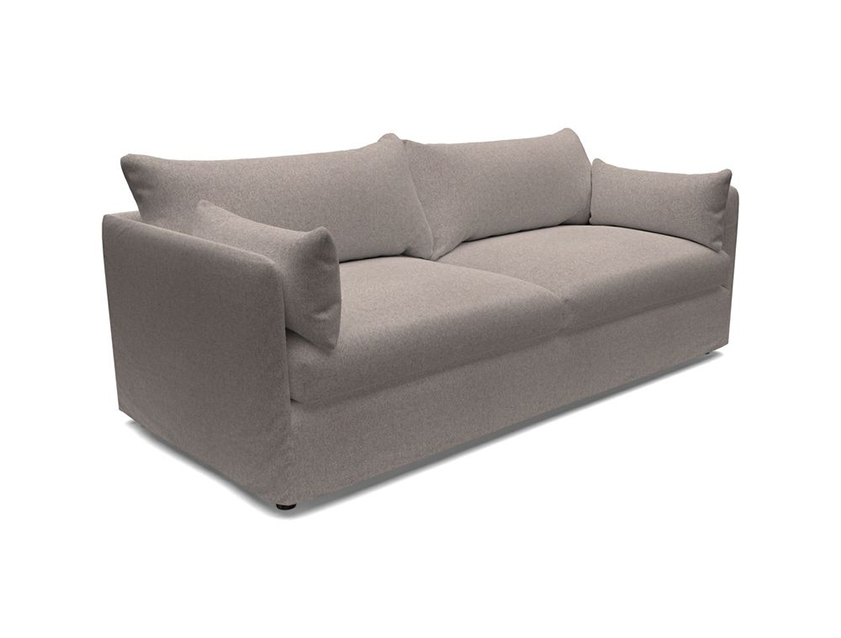 Madehurst 4 Seater Sofa Loose Cover in Two Tone Plain Biscuit